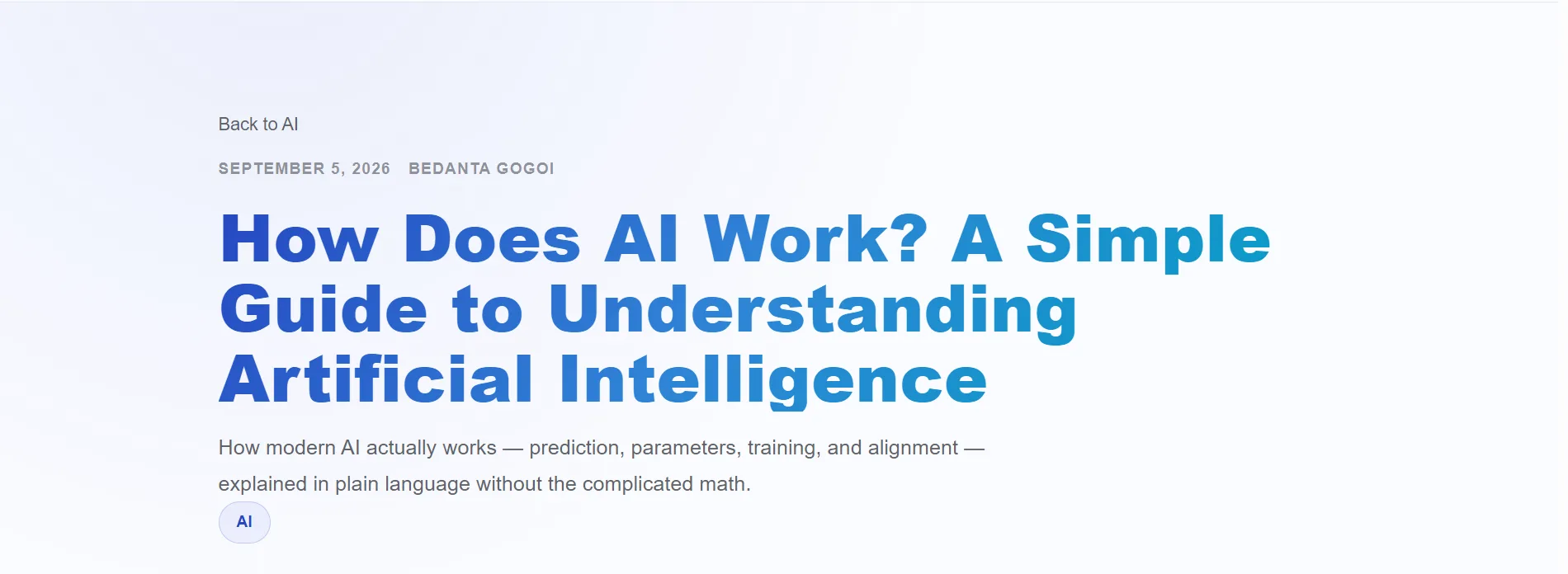How Does AI Work? A Simple Guide to Understanding Artificial Intelligence