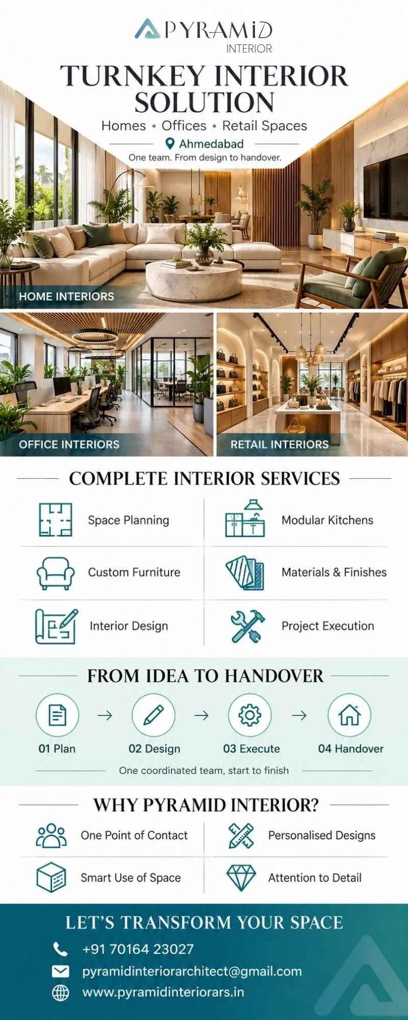 Get a Complete Turnkey Interior Solution in Ahmedabad Without the Hassle