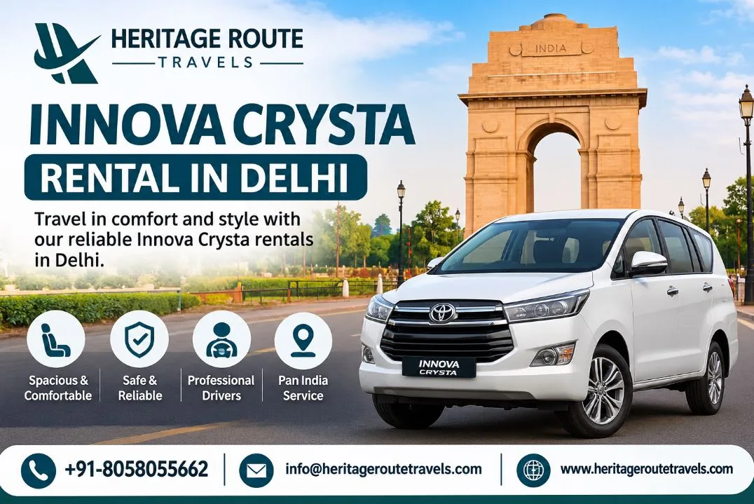 Innova Crysta Rental in Delhi for Comfortable City Travel and Outstation Trips