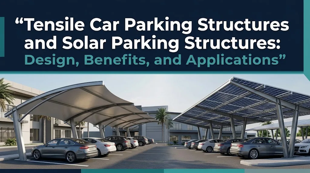 Tensile Car Parking Structures and Solar Parking Structures
