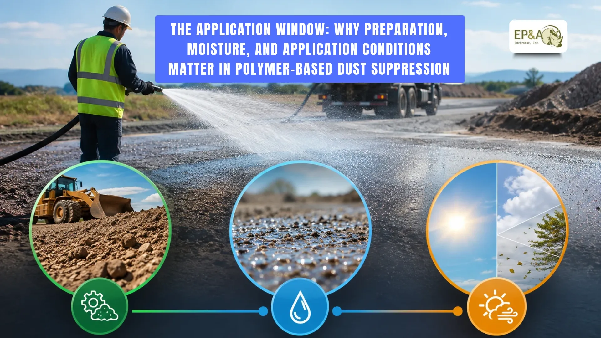 The Application Window: Why Preparation, Moisture, and Application Conditions Matter in Polymer-Based Dust Suppression