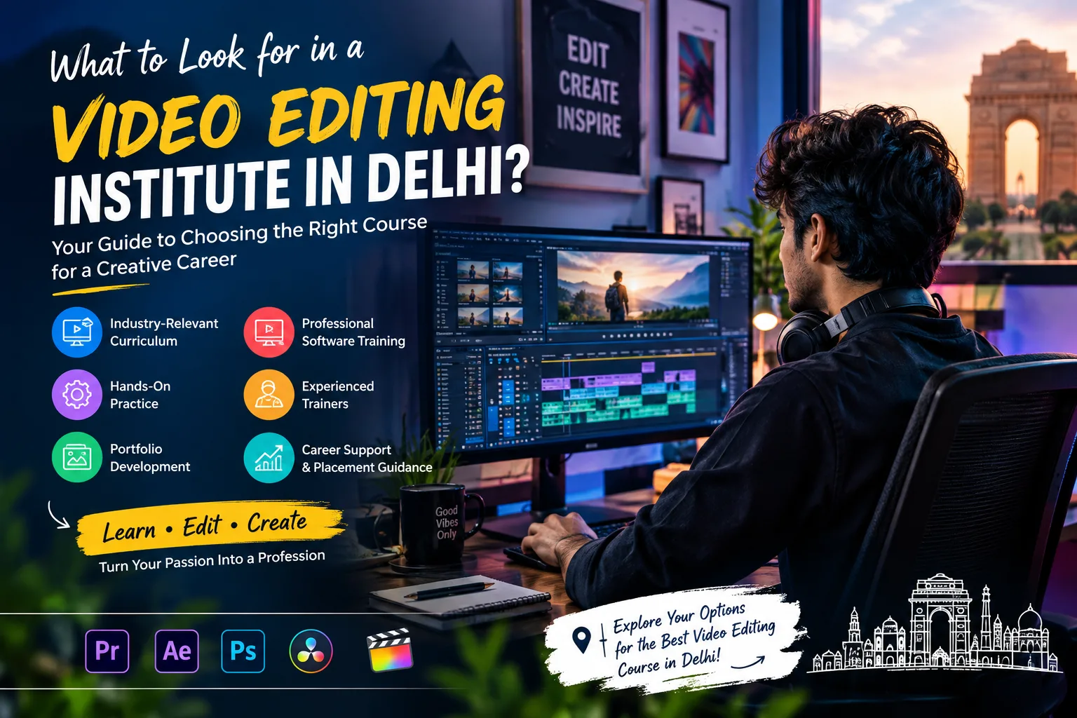 What Should You Look for When Choosing a Video Editing Institute in Delhi?