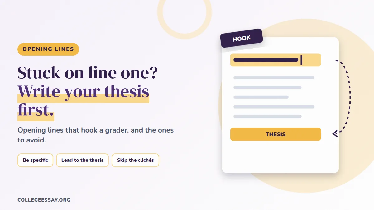 The First Sentence of an Essay Decides Whether Anyone Reads the Second