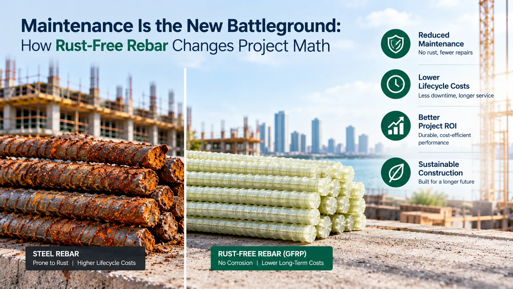Maintenance Is the New Battleground: How Rust-Free Rebar Changes Project Math