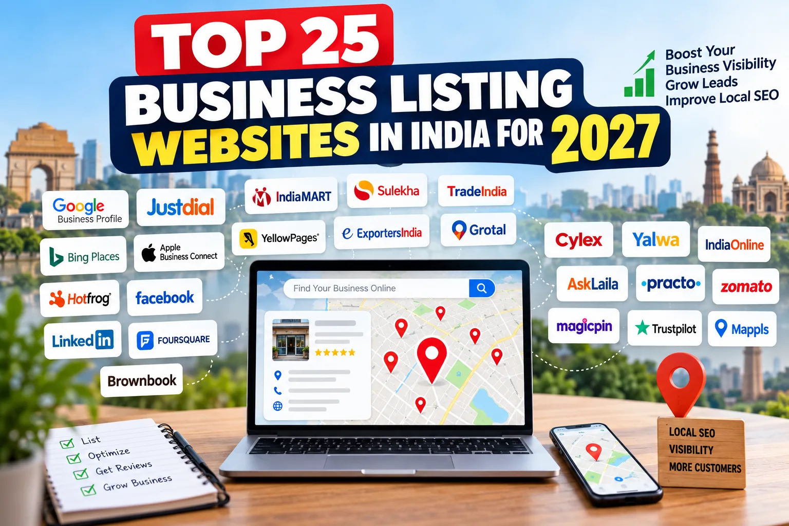 Top 25 Business Listing Websites in India for 2027