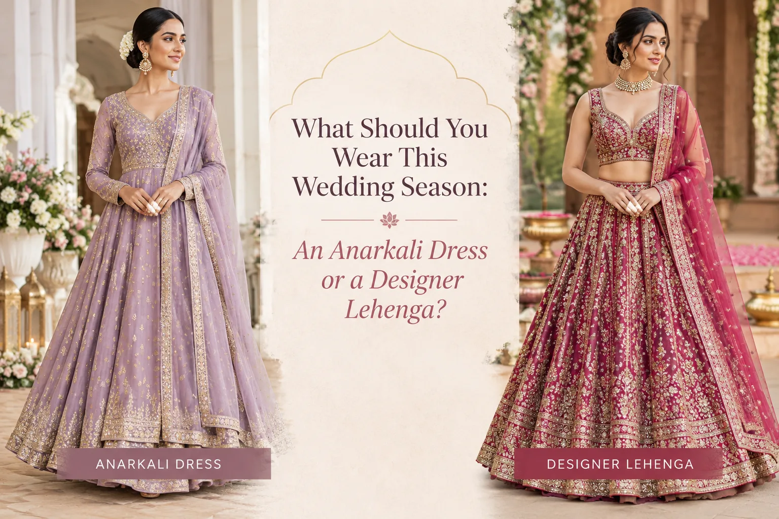 What Should You Wear This Wedding Season: An Anarkali Dress or a Designer Lehenga