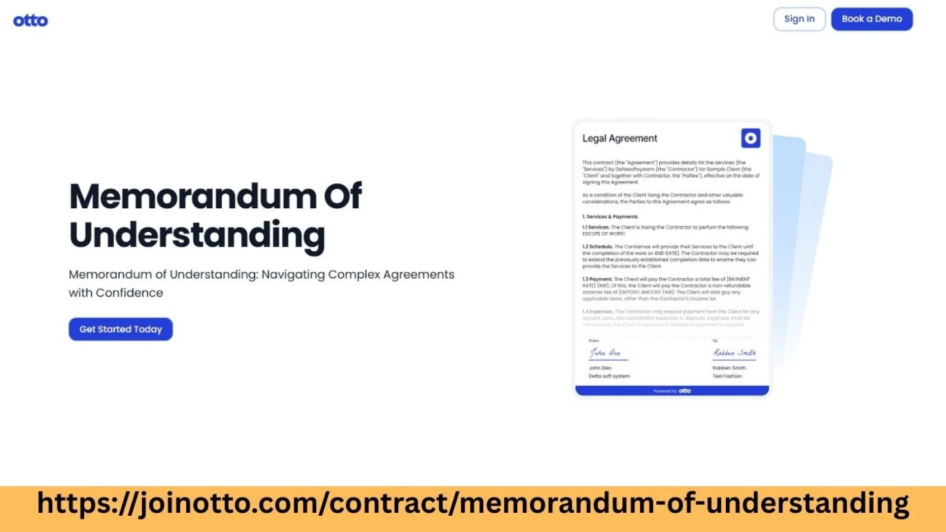 A Memorandum of Understanding (MOU) is a strategic document that outlines an agreement between parties interested in working together.