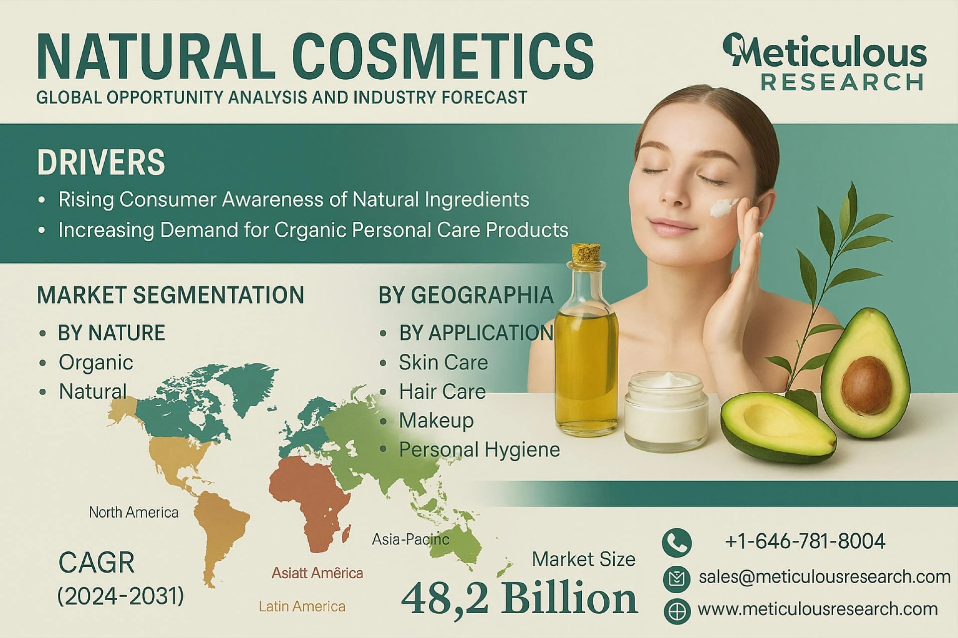 Natural Cosmetics Market Poised to Reach $35.96 Billion by 2032