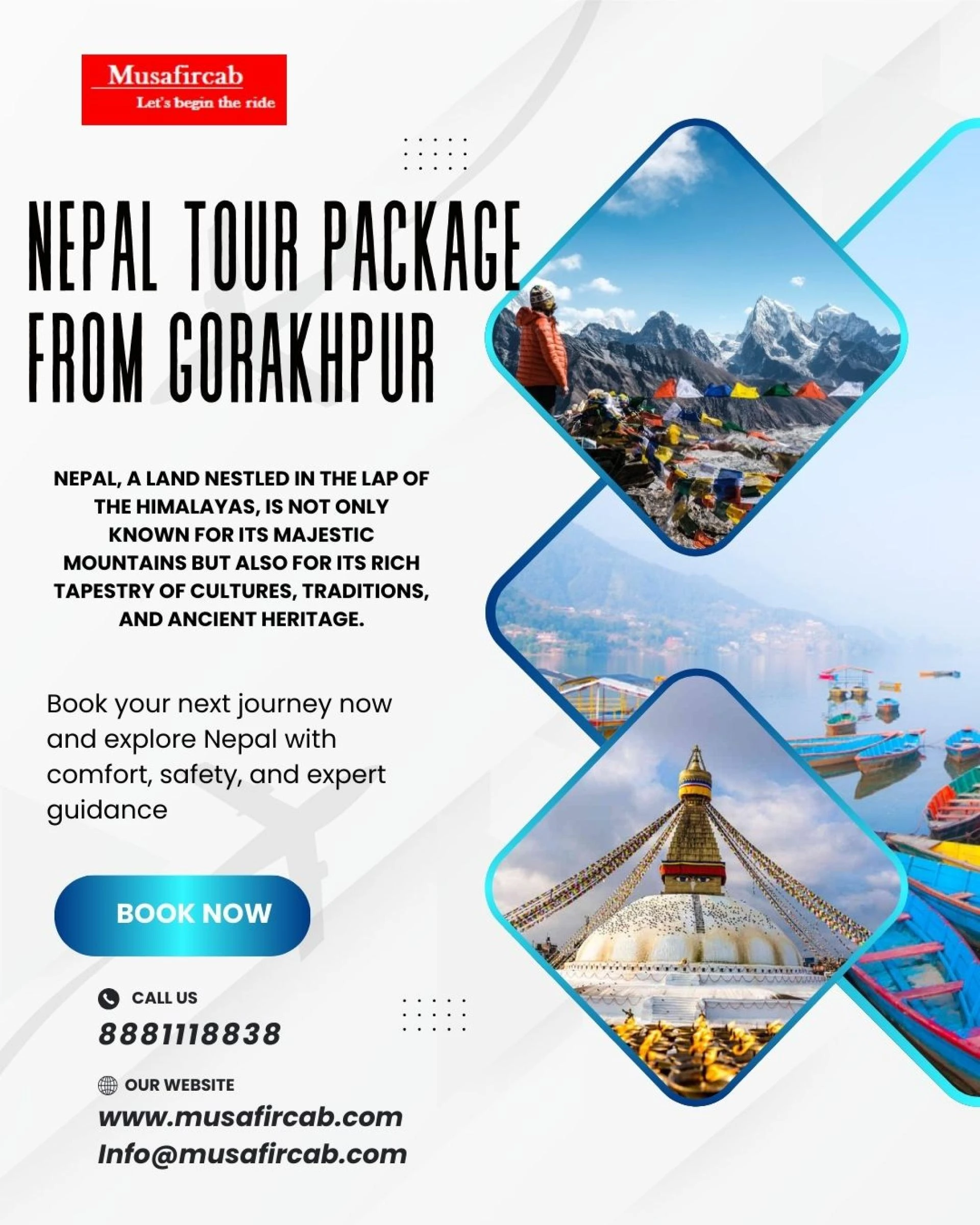 Experience Nepal with Our 4-Night 5-Day Gorakhpur to Nepal Tour Package