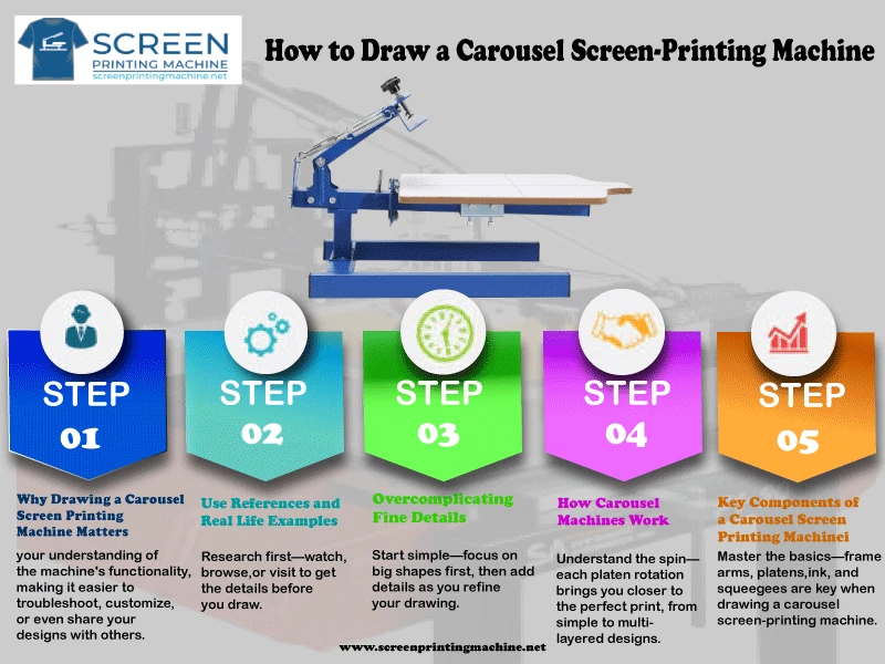 How to Draw a Carousel Screen-Printing Machine: Boost Your Creativity in 6 Easy Steps Title