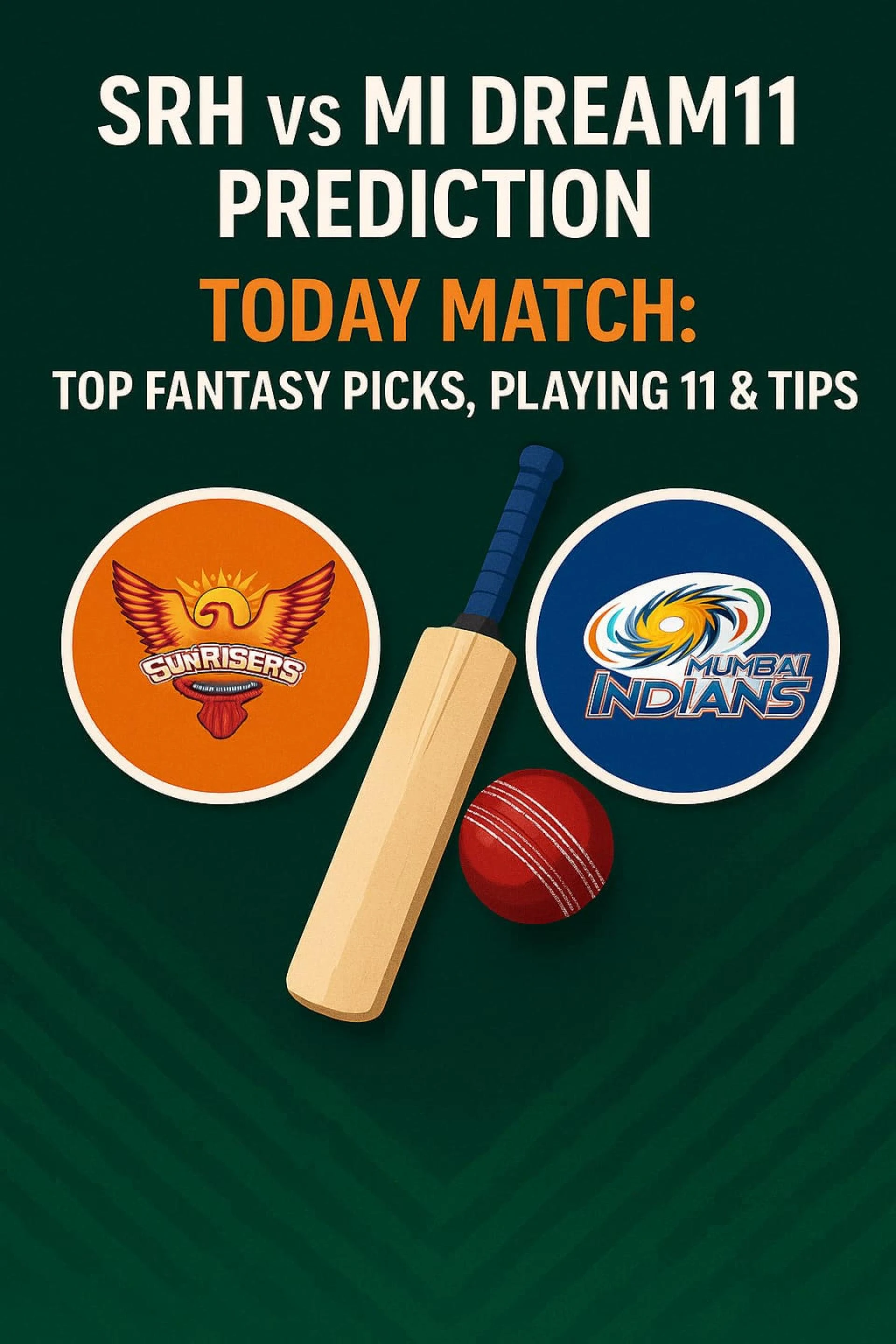 SRH vs MI Dream11 Prediction Today Match: Top Fantasy Picks, Playing 11 & Tips
