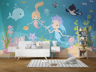Captivating Underwater Adventure Wall Murals for Kids