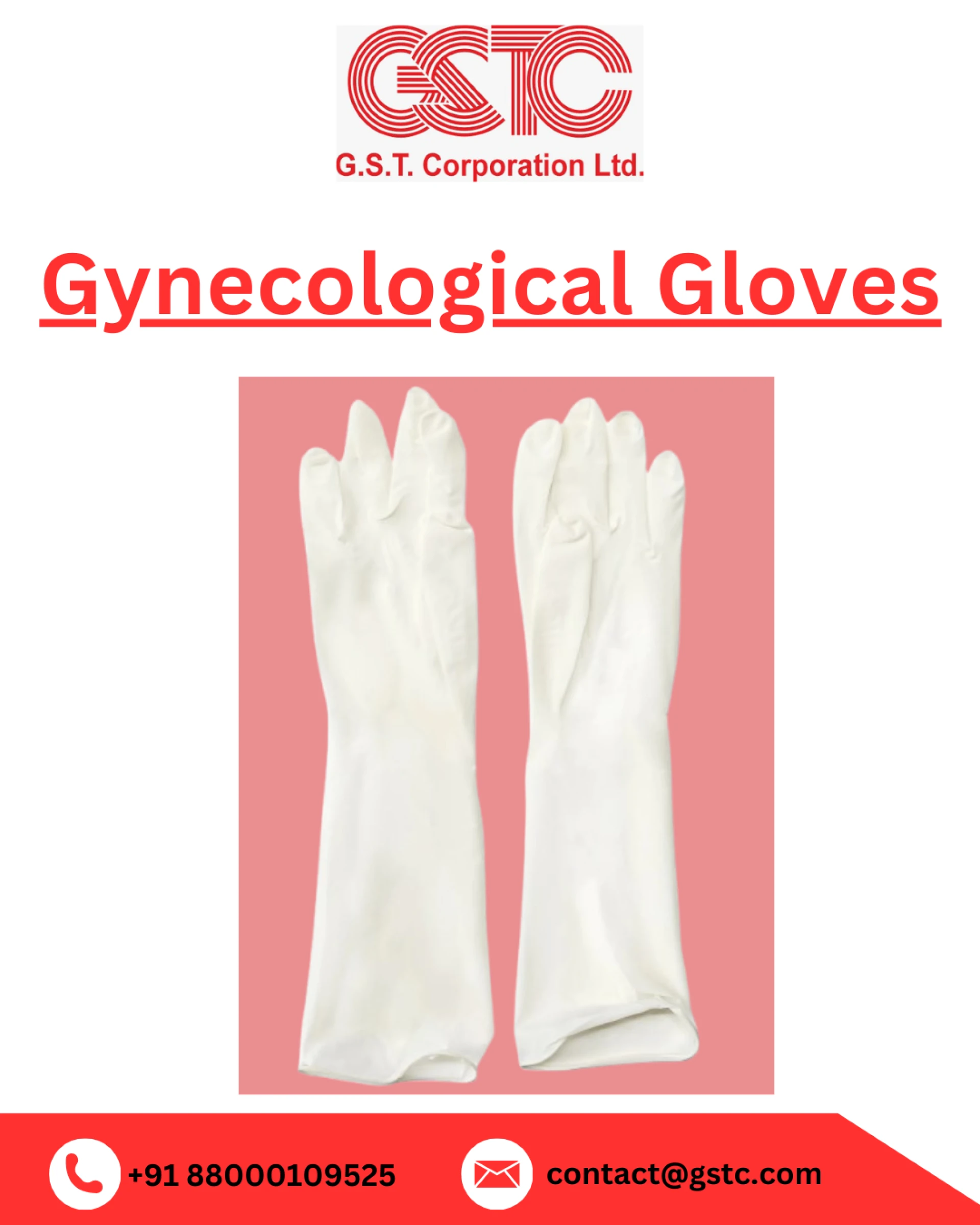 Long Cuff Gynaecological Gloves Powder-Free