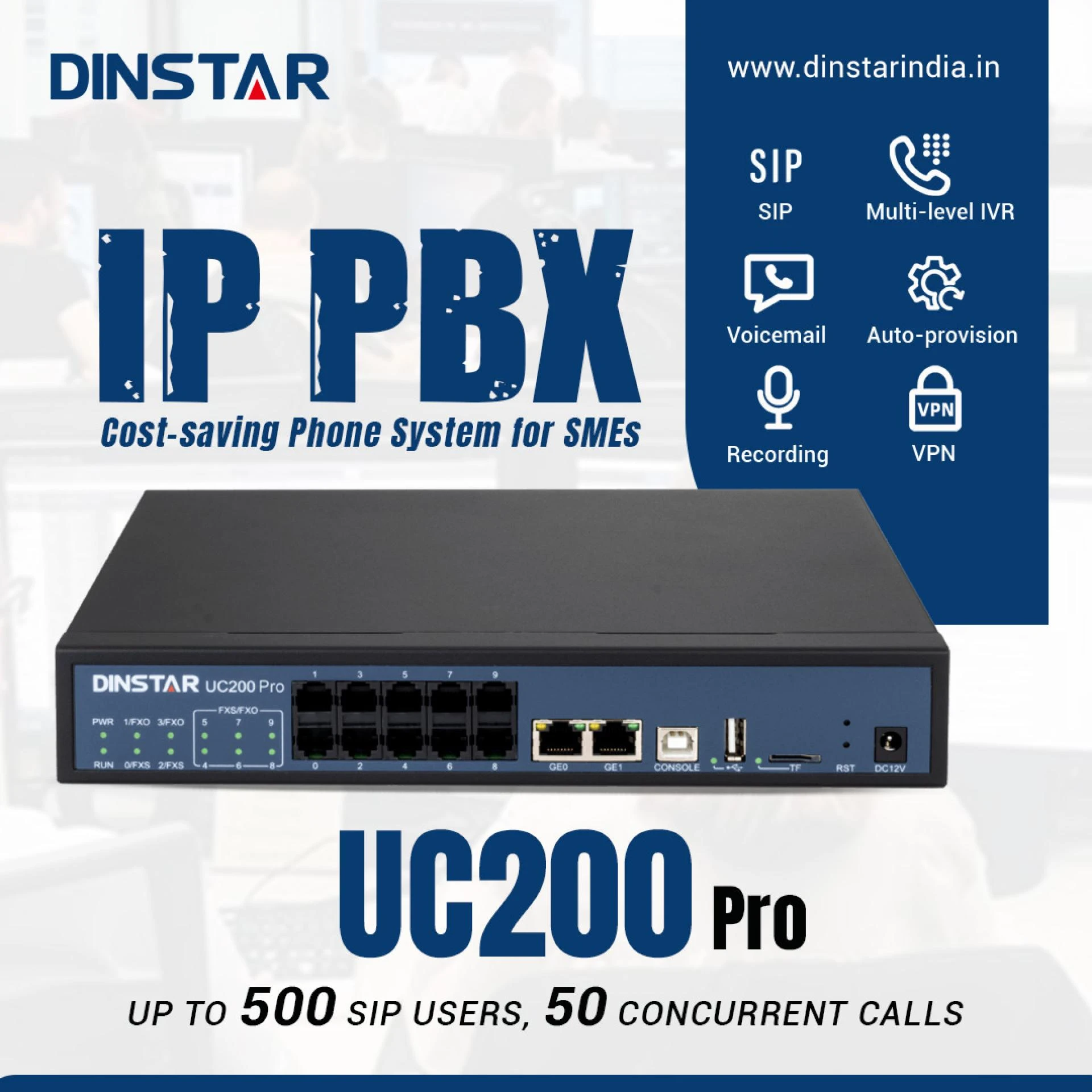 UC200 PRO: All-in-One IP PBX for Modern Business Communication