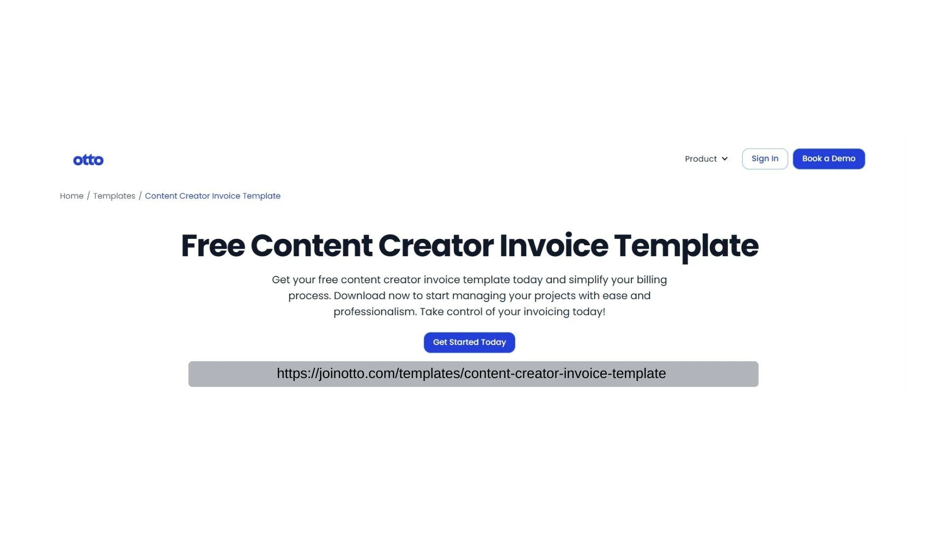 Simplify Your Billing Journey with Otto AI’s Content Creator Invoice Template