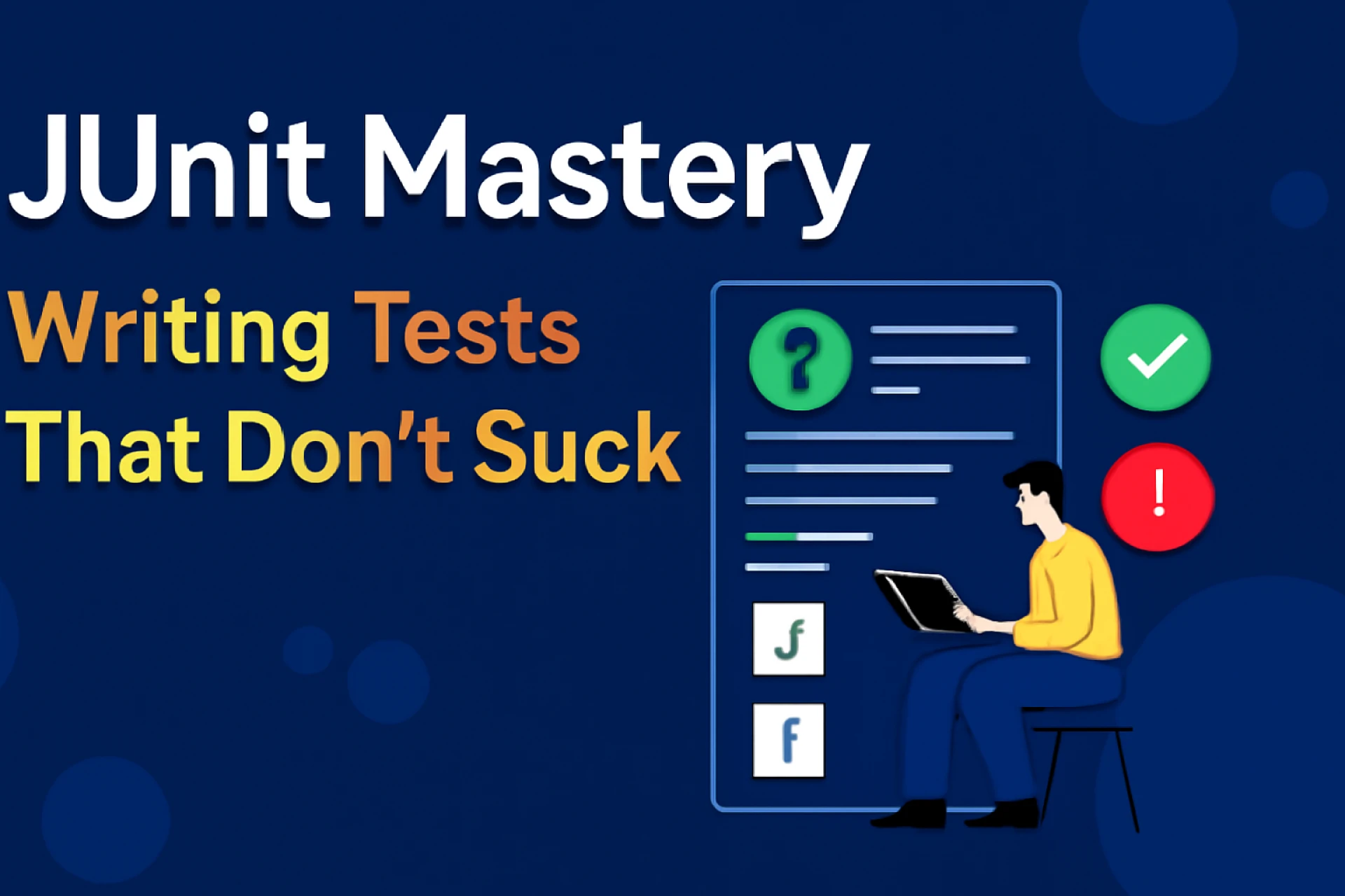 JUnit Mastery: Writing Tests That Don’t Suck