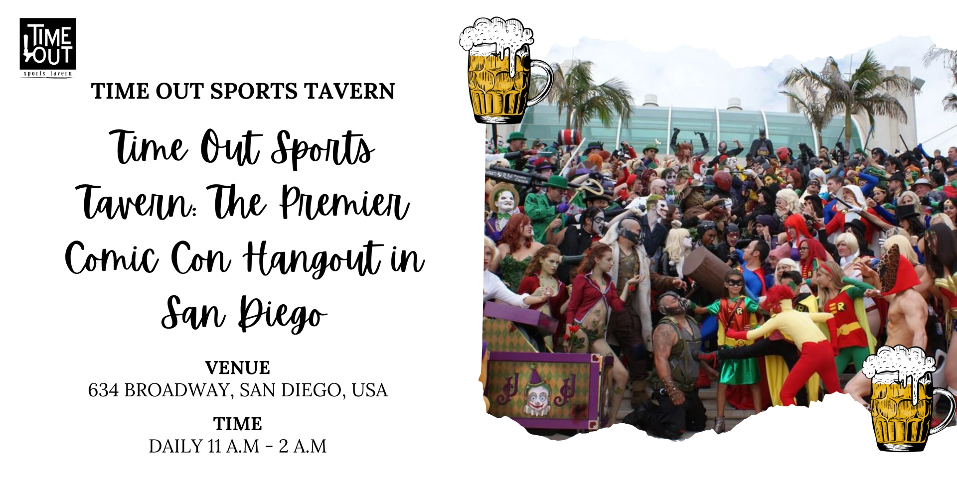 Time Out Sports Tavern: The Premier Comic Con Hangout in San Diego