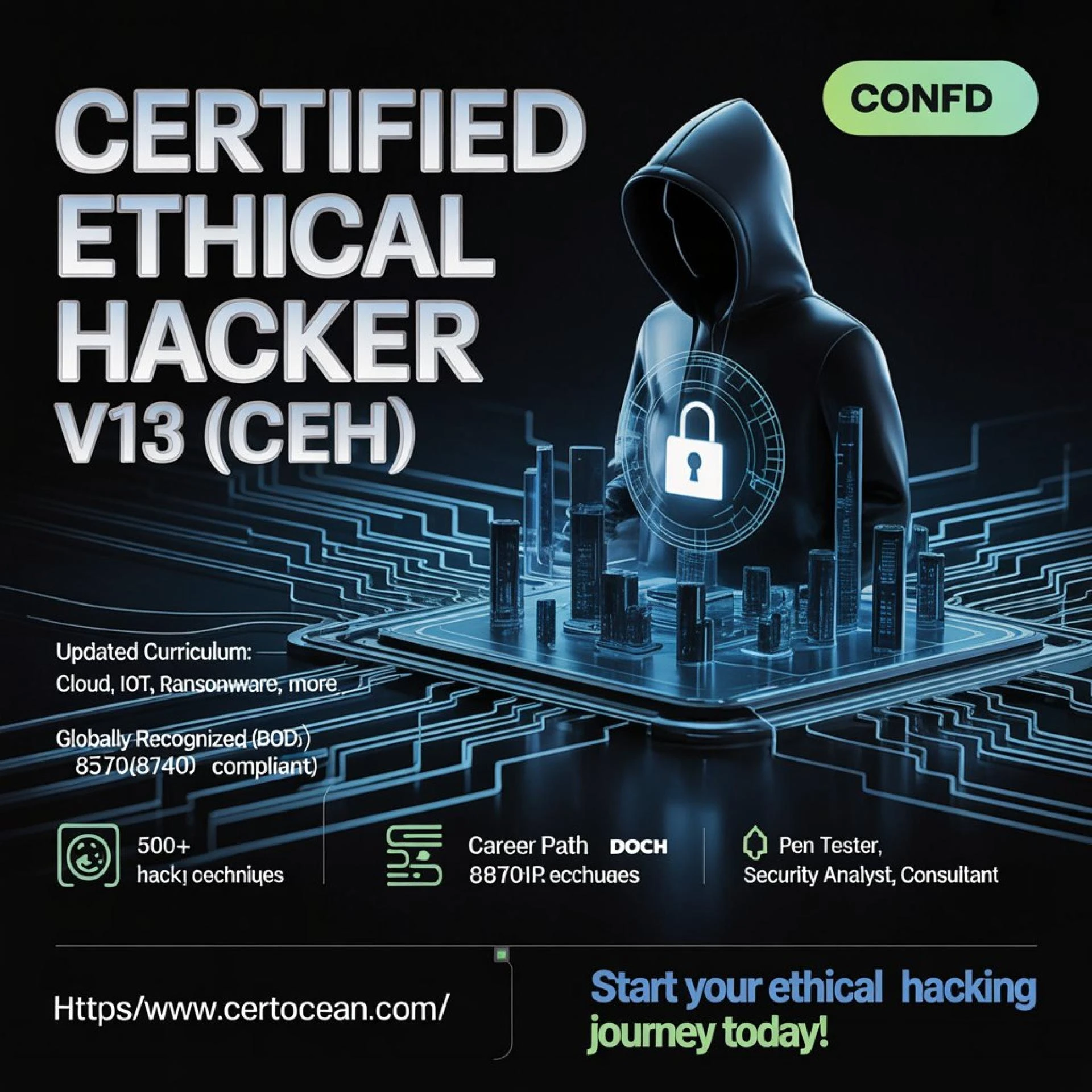 Certified Ethical Hacker V13 (CEH) of North Carolina: Cybersecurity Expert Roadmap