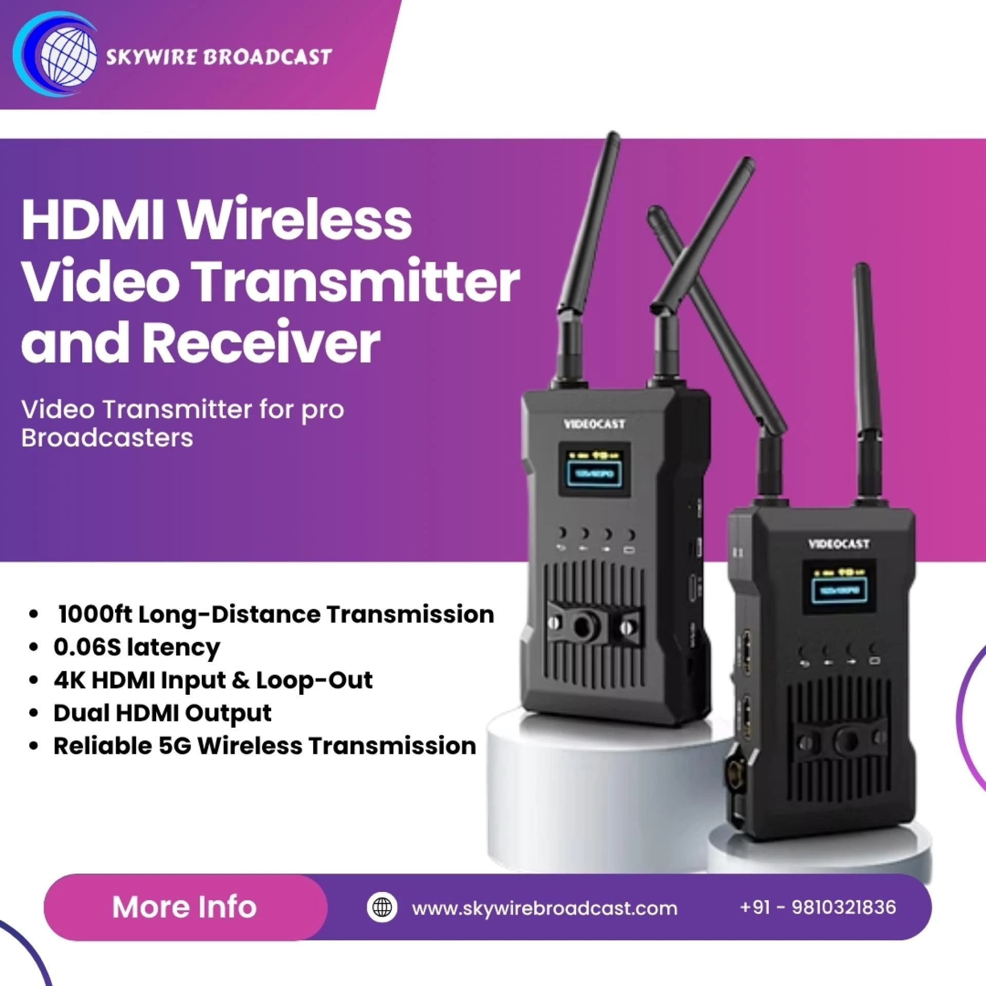 Upgrade your AV setup with HDMI Wireless Transmitter and receiver 