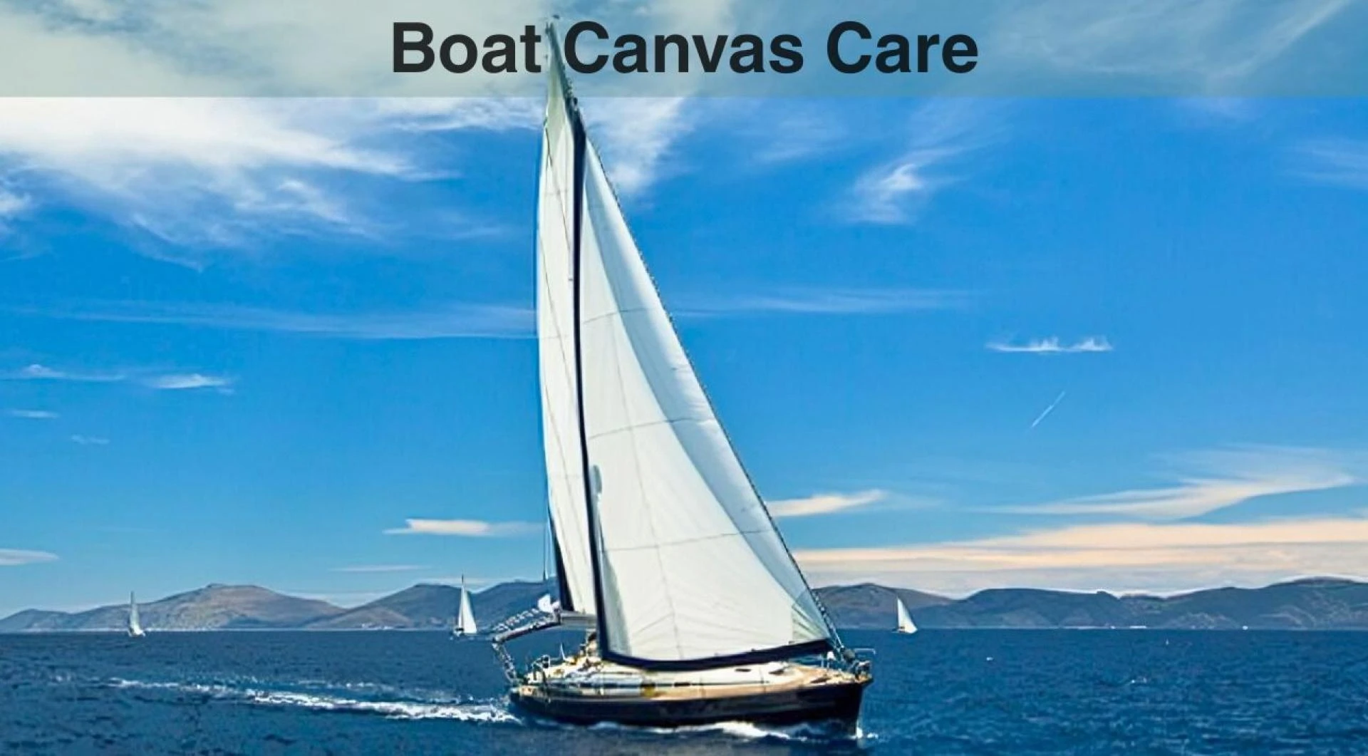 Boat Canvas Care Tips