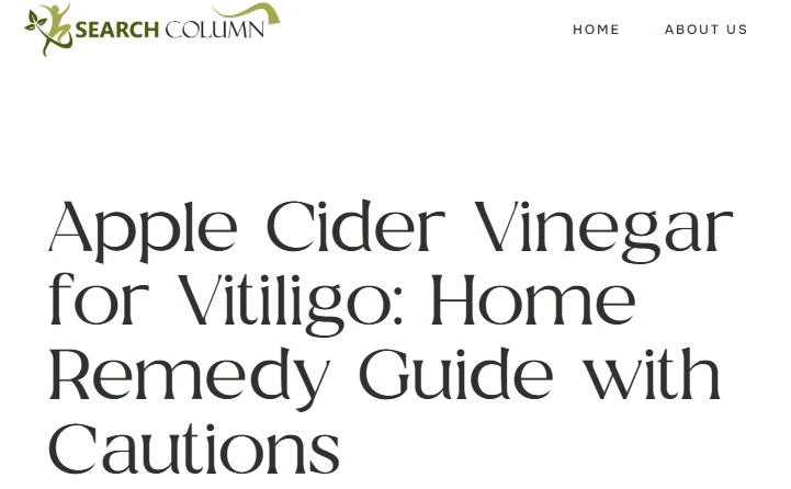 Apple Cider Vinegar for Vitiligo: A Natural Approach to Skin Health