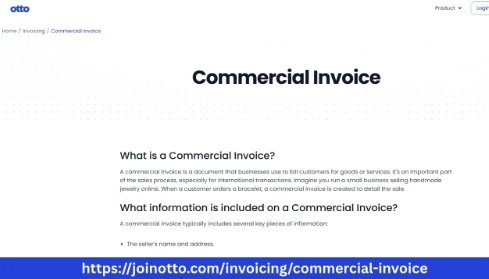Otto AI enables fast commercial invoice creation