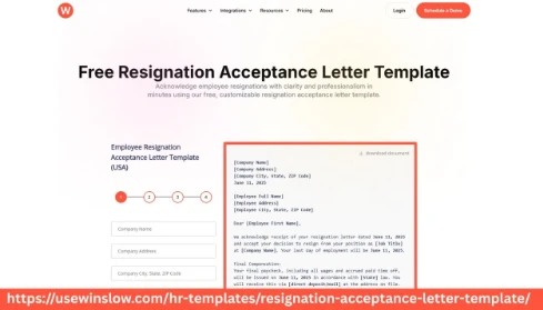 Simple Resignation Acceptance Letter Template Format 