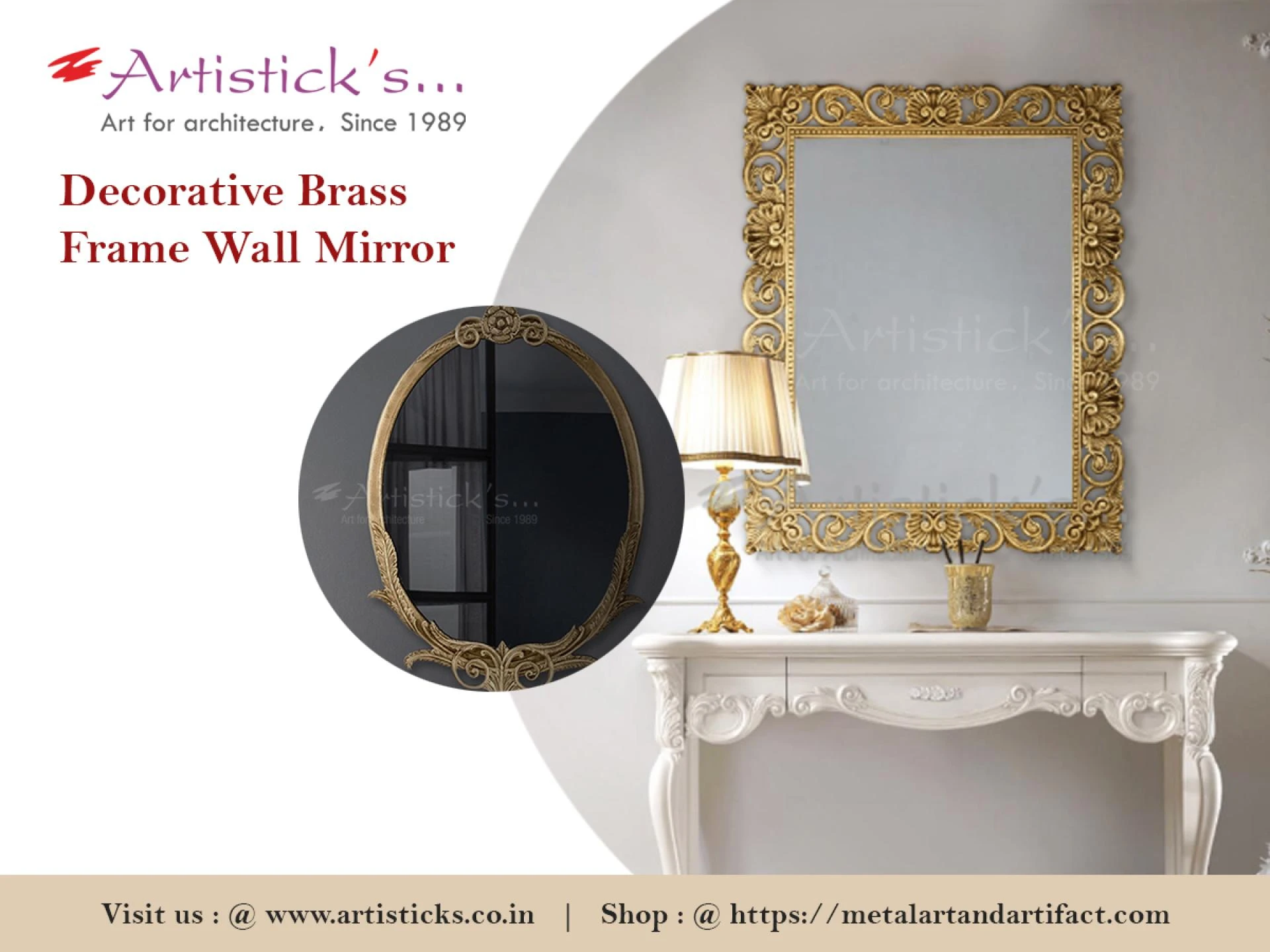 Elevate Your Interiors with Handcrafted Brass Decorative Wall Mirrors