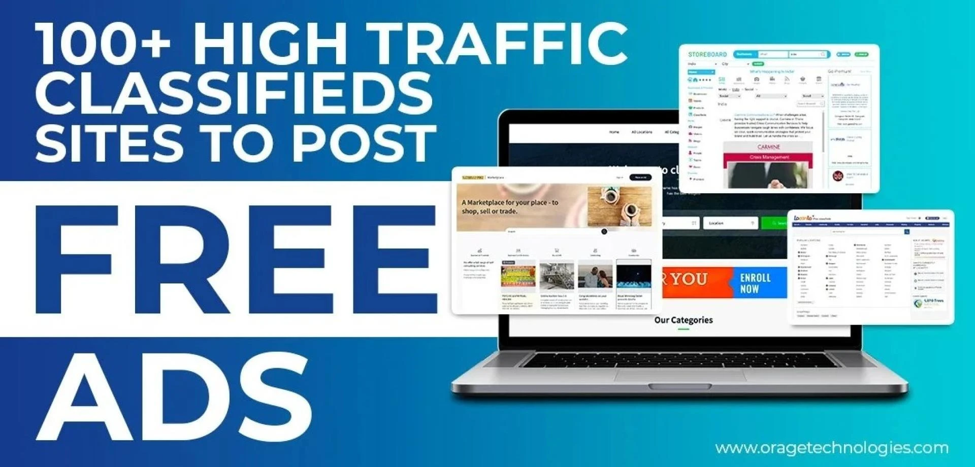 100+ High Traffic Classifieds Sites To Post Free Ads