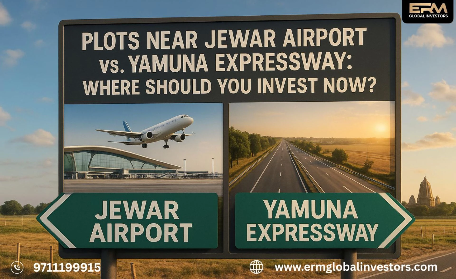 Plots Near Jewar Airport vs. Yamuna Expressway: Where Should You Invest Now?
