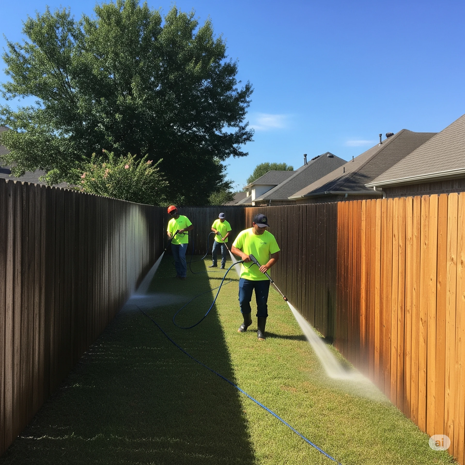 Before & After – Stunning Results of Fence Cleaning in Midlothian