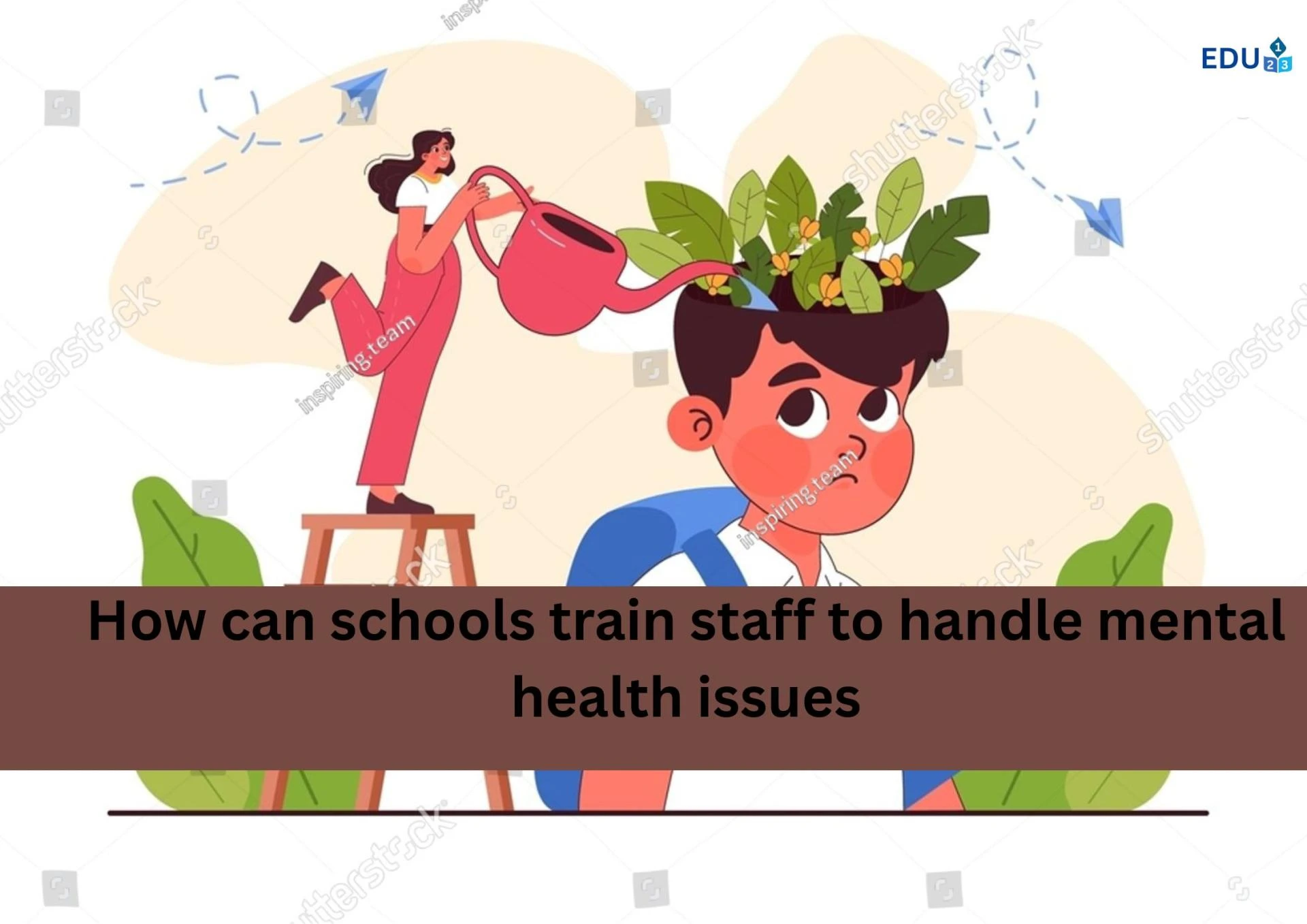 How can schools train staff to handle mental health issues?			