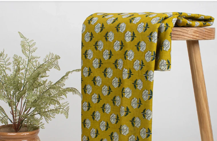 Hand Block Printed Fabric: The Quintessential Art of Boota Print on Cotton Fabric