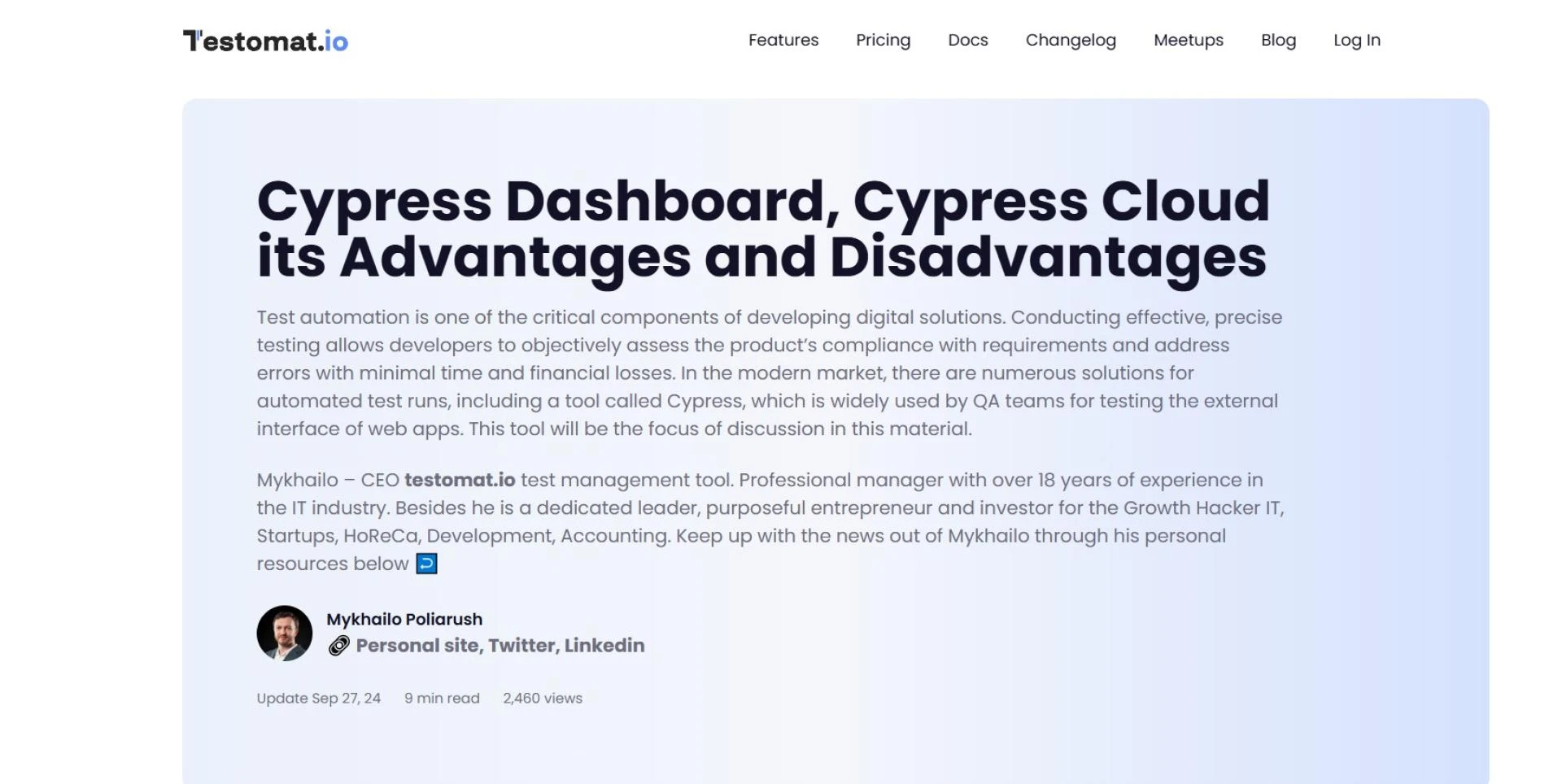 Cypress Cloud: The Ultimate Upgrade for Test Automation and Team Collaboration