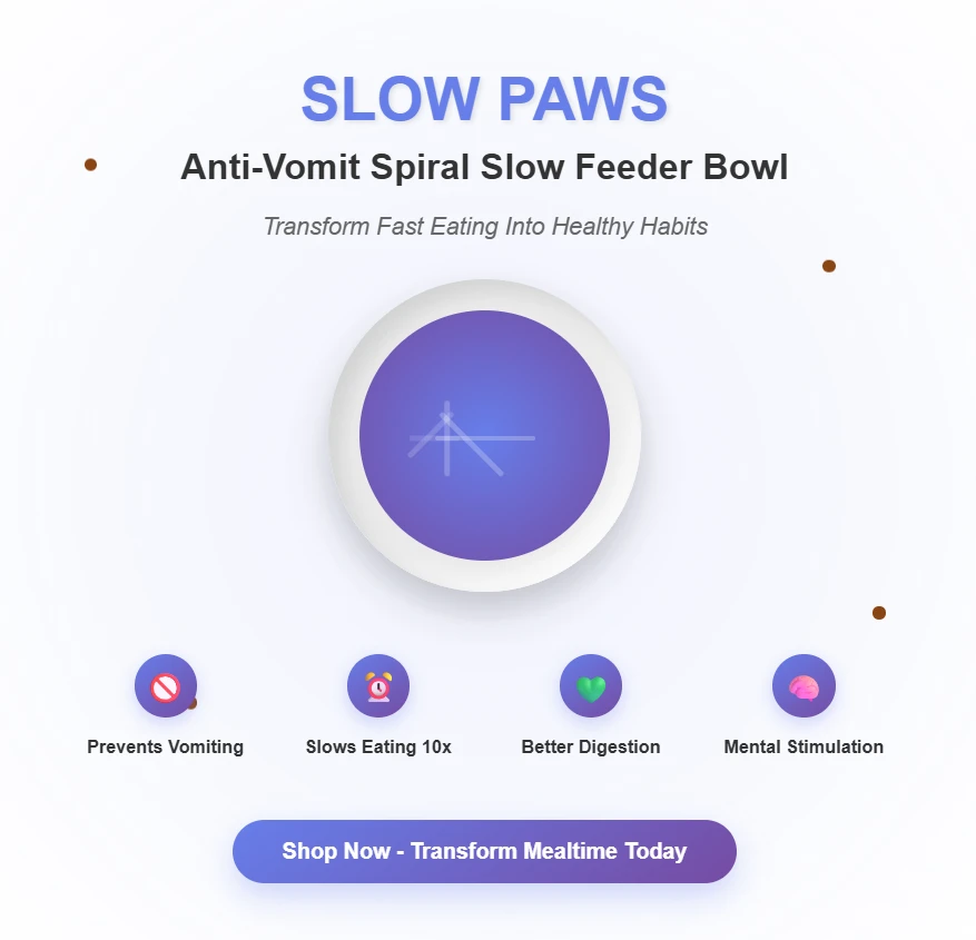 Stop Your Dog's Fast Eating Habit: The Ultimate Guide to the Slow Paws Anti-Vomit Spiral Slow Feeder Bowl