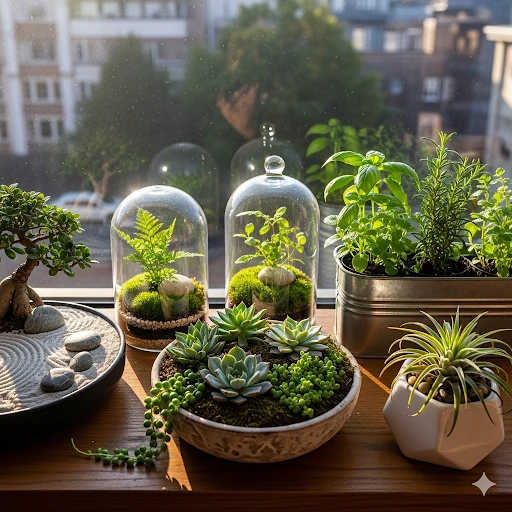 5 Mini Indoor Gardens to Boost Mood & Productivity at Home
