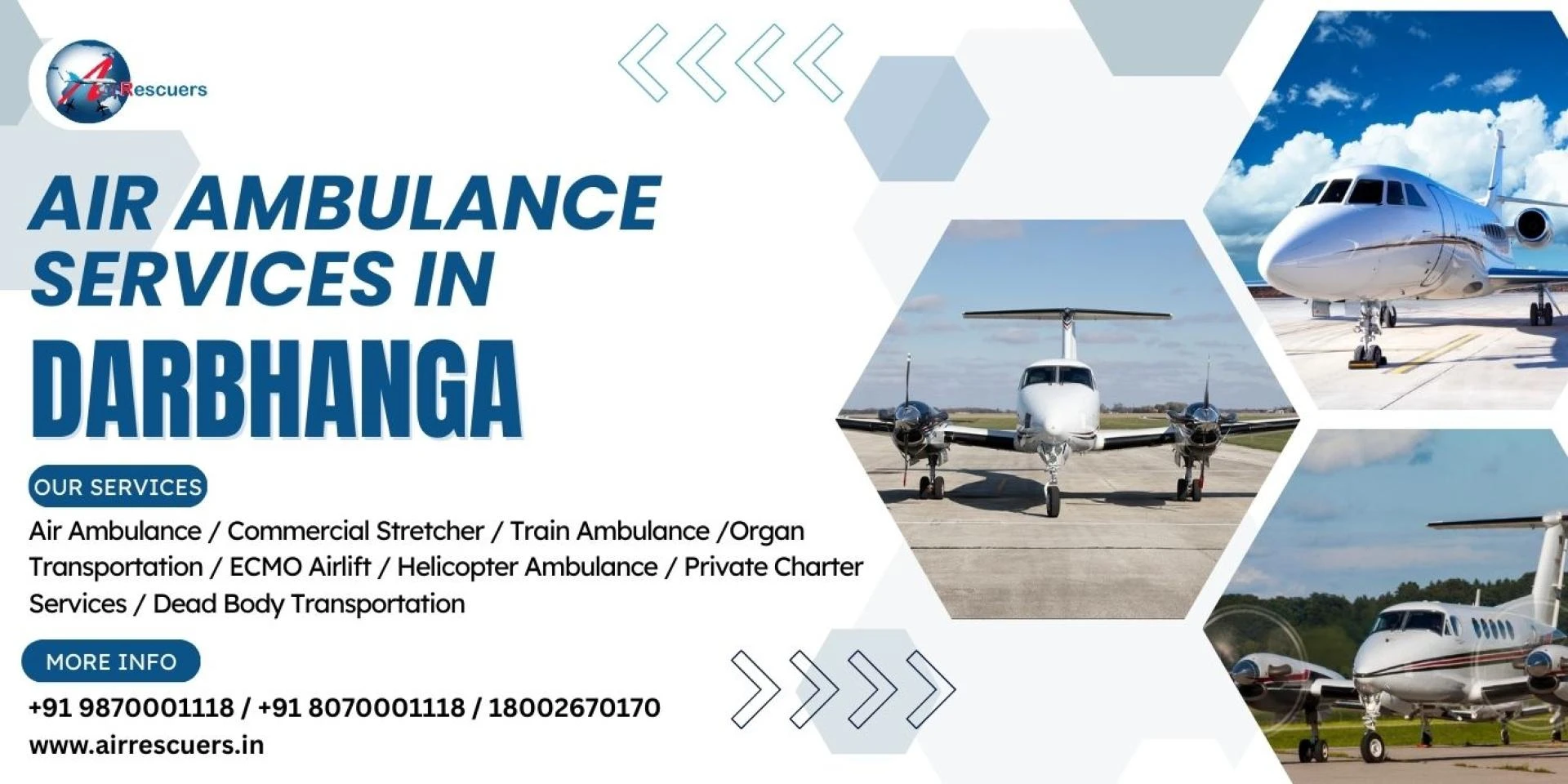 High-Quality Air Ambulance Service in Darbhanga for Urgent Care