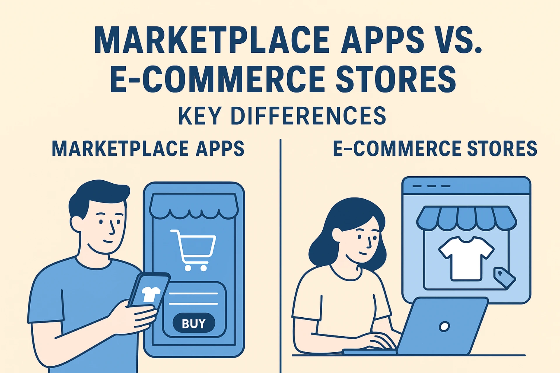 Marketplace Apps vs. E-commerce Stores: Key Differences