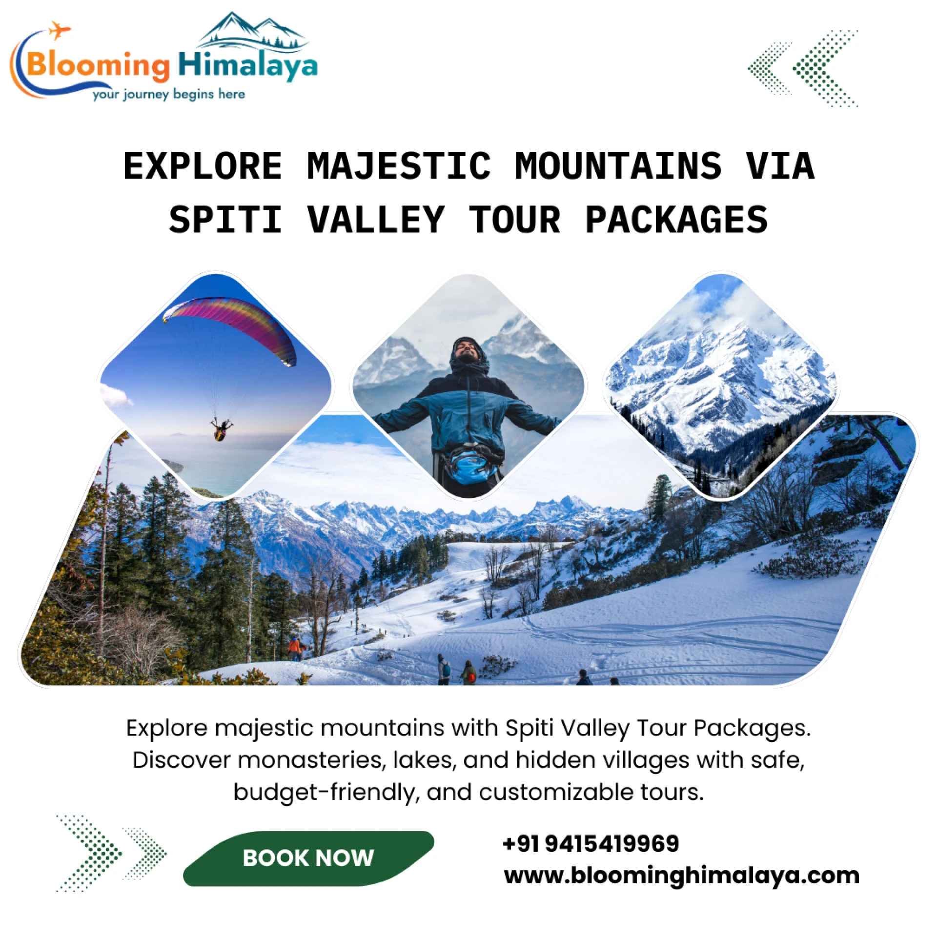 Explore Majestic Mountains via Spiti Valley Tour Packages
