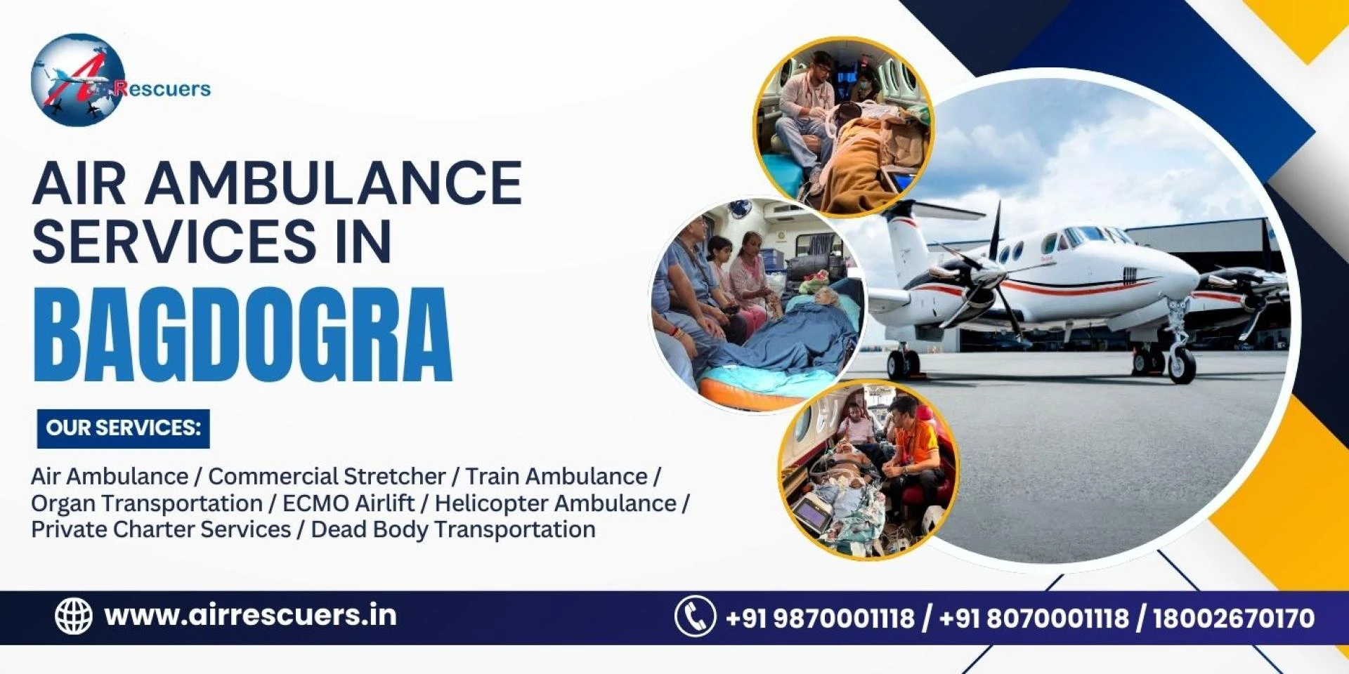 How much does an air ambulance cost in Bagdogra?