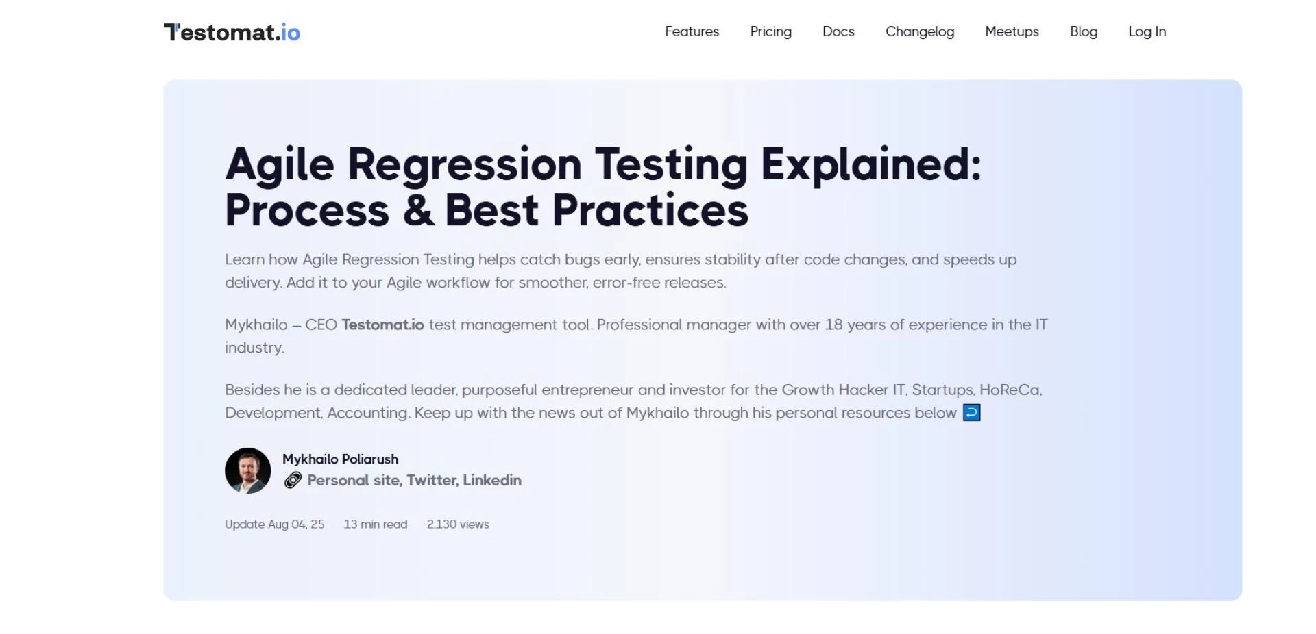 Why Agile Regression Testing Matters More Than Ever in 2025