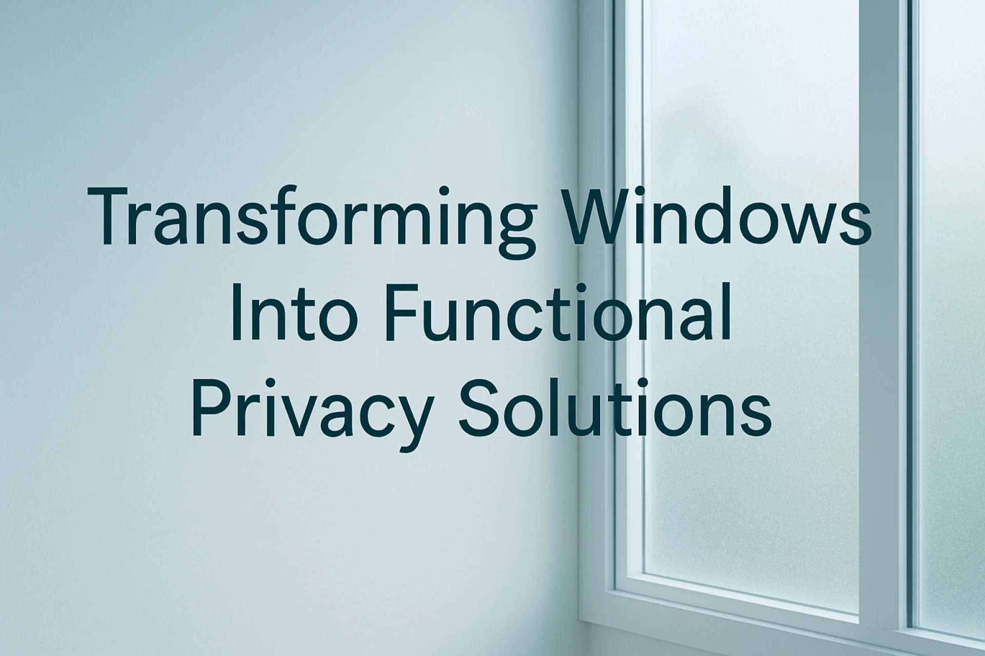 Transforming Windows Into Functional Privacy Solutions