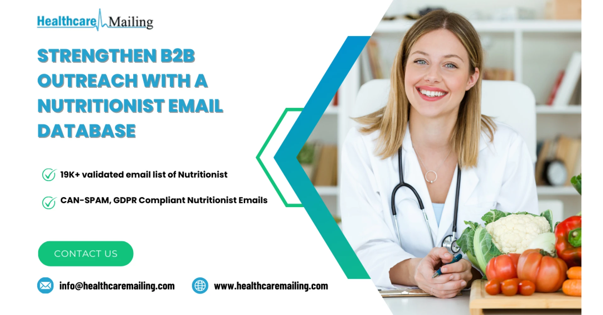 Strengthen B2B Outreach with a Nutritionist Email Database | Healthcare Mailing