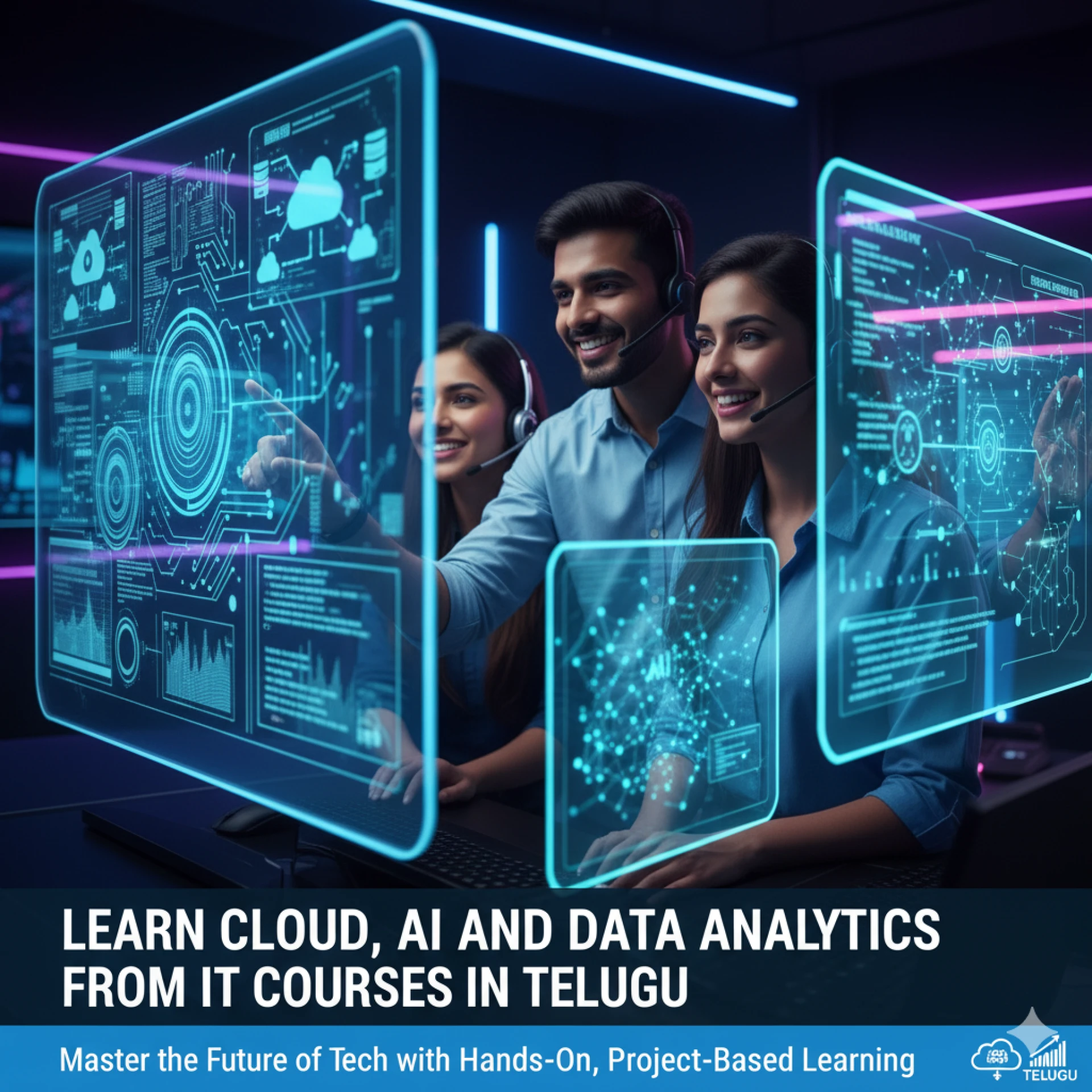 Learn Cloud, AI, and Data Analytics from IT Courses in Telugu