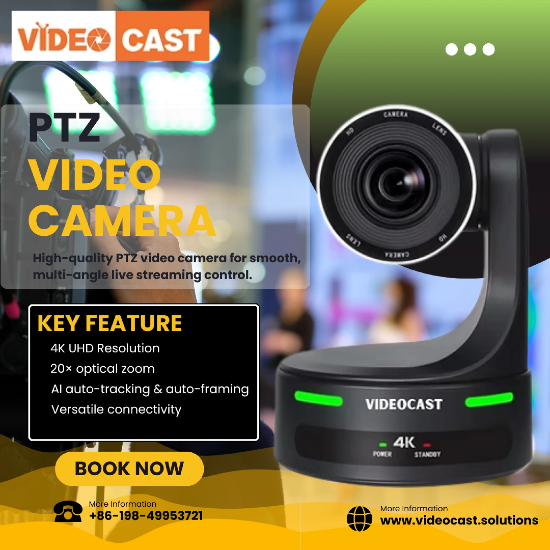 How PTZ Video Cameras Simplify Multi-Camera Live Streaming
