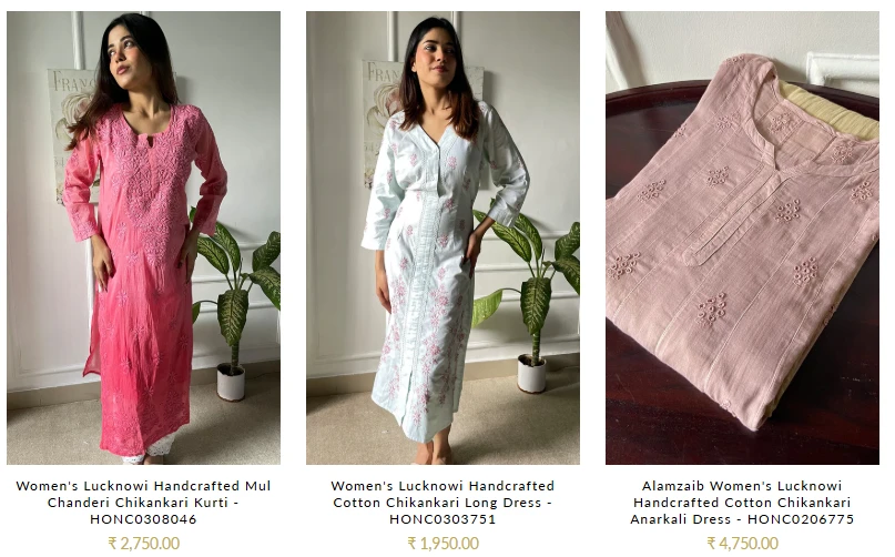 Buy Chikankari Kurti for Women — NazranaChikan