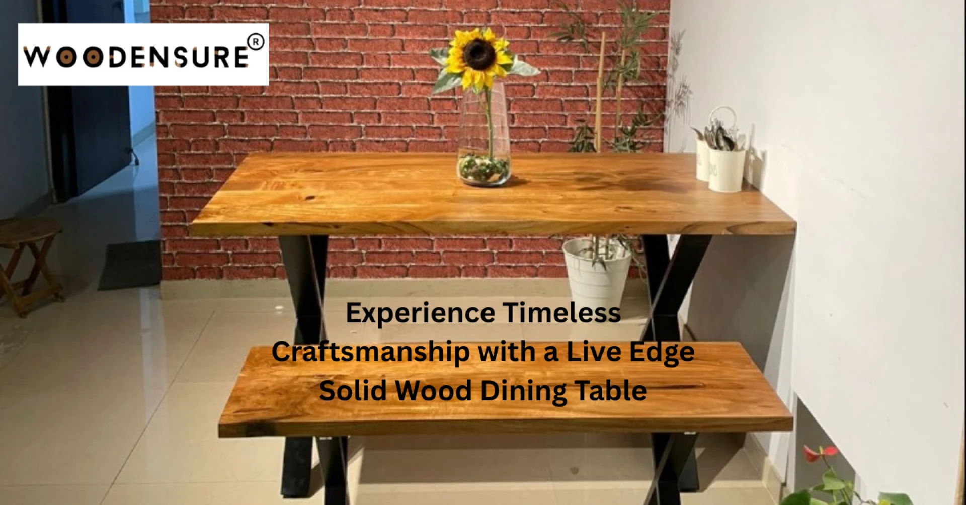Experience Timeless Craftsmanship with a Live Edge Solid Wood Dining Table
