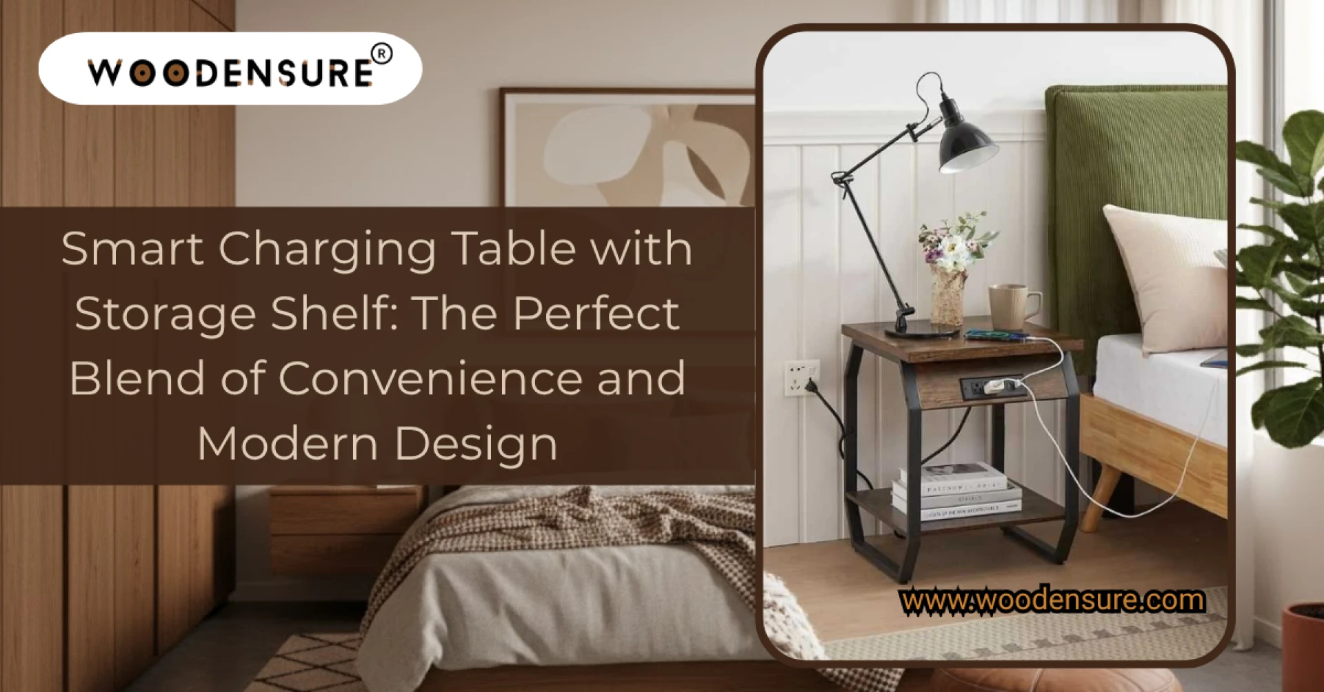 Smart Charging Table with Storage Shelf: The Perfect Blend of Convenience and Modern Design