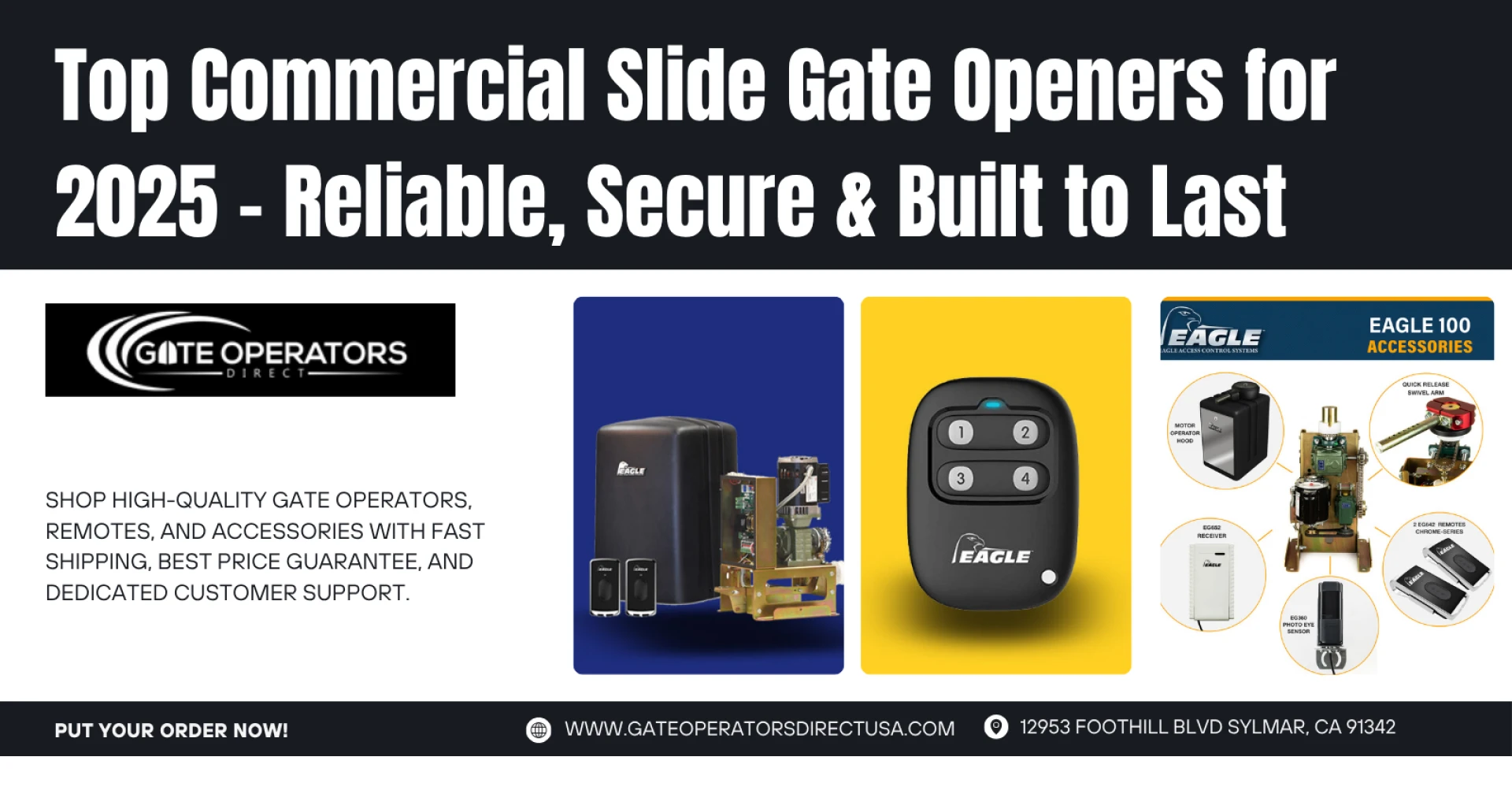 Why Choose an Eagle Sliding Gate Operator? Trusted Performance, Great Value