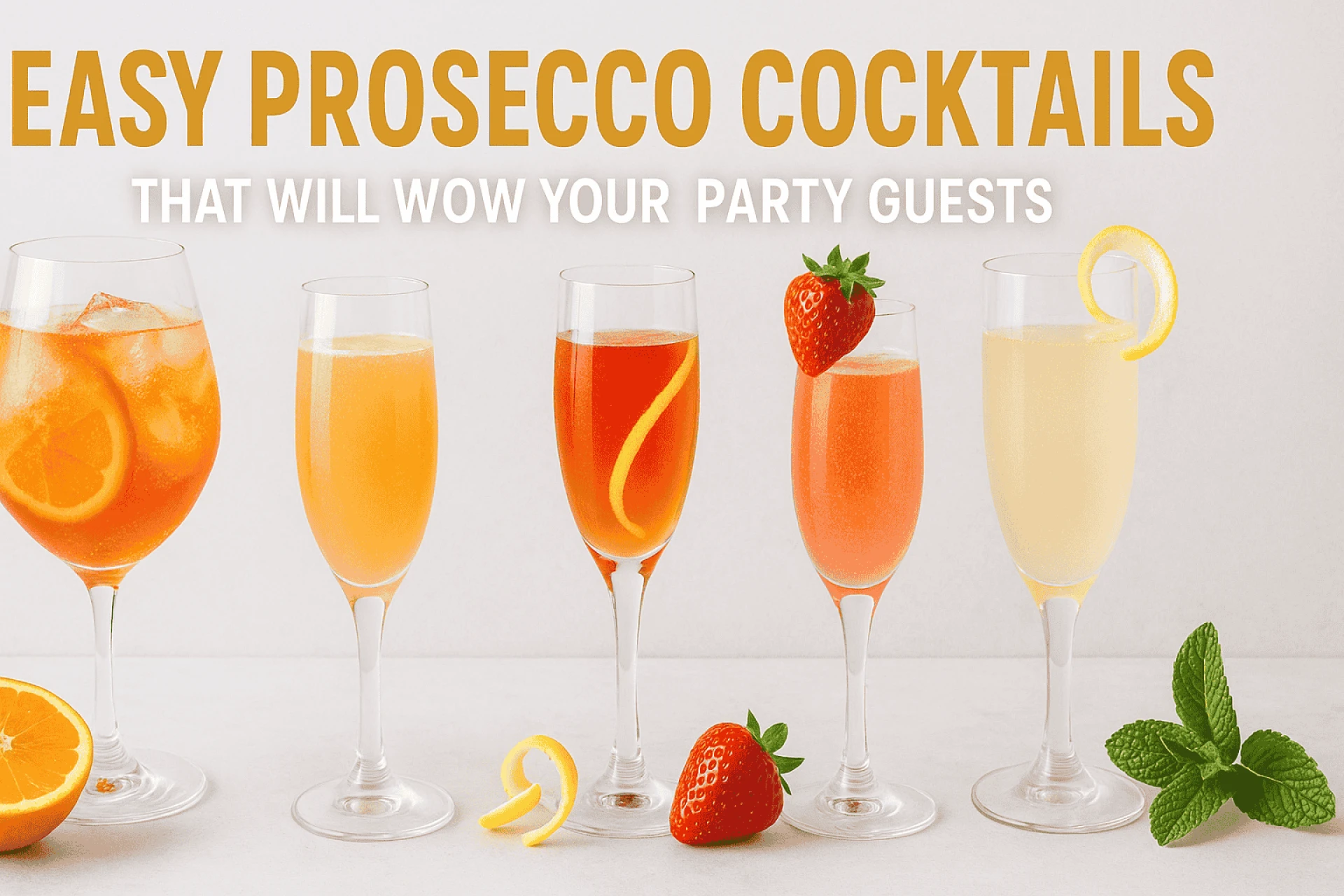 5 Easy Prosecco Cocktails That Will Wow Your Party Guests